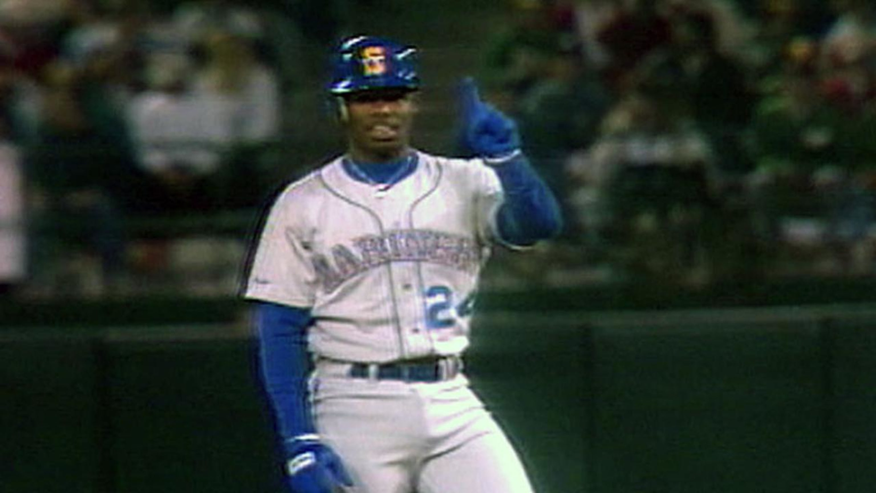 Ken Griffey Jr. hit his first homer on the first pitch he saw at