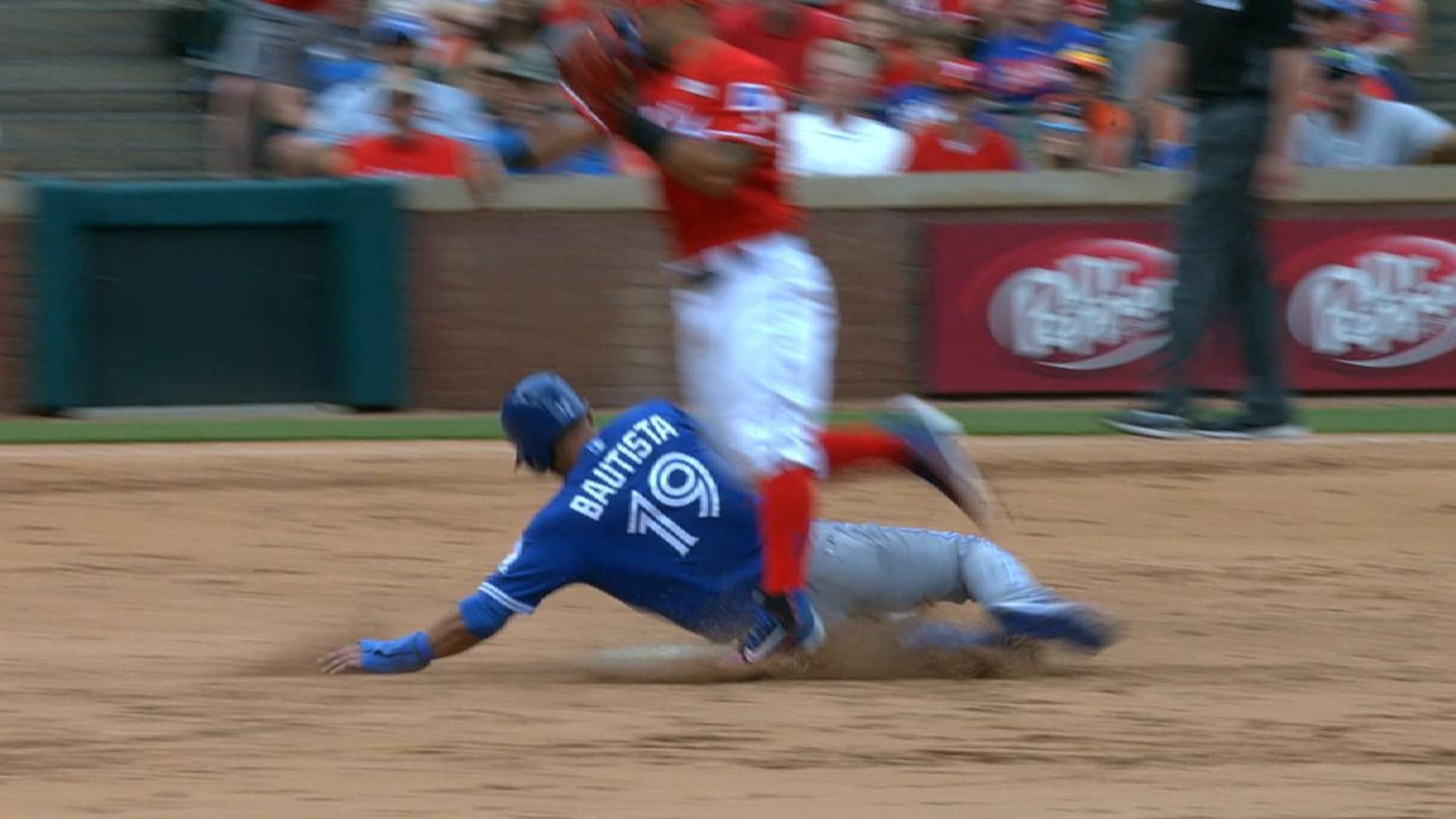 Rougned Odor punches Bautista in the jaw. MUST SEE ! ( SLOW MOTION