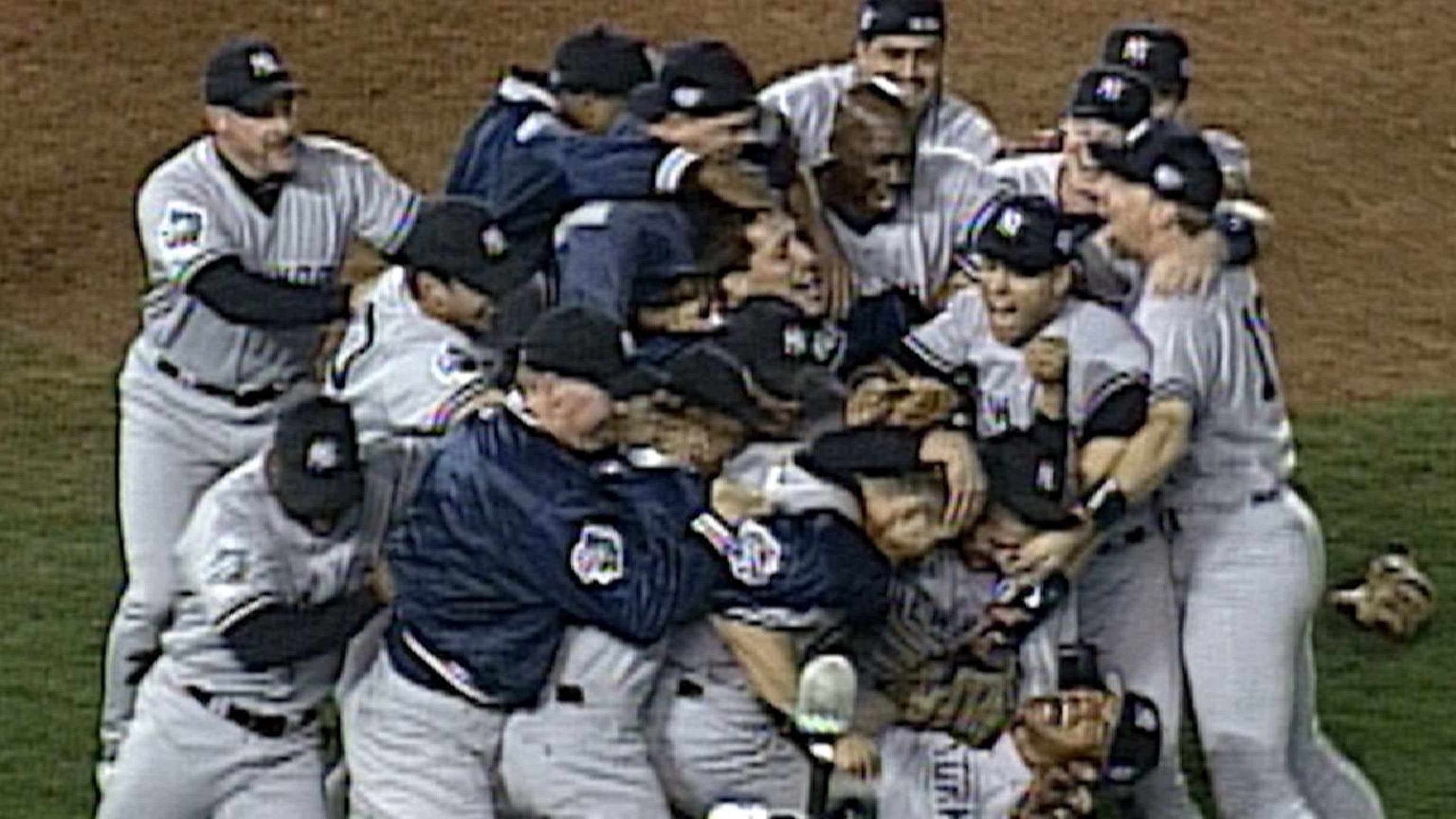 Derek Jeter at Yankees Old-Timers' Day with 1998 World Series champs