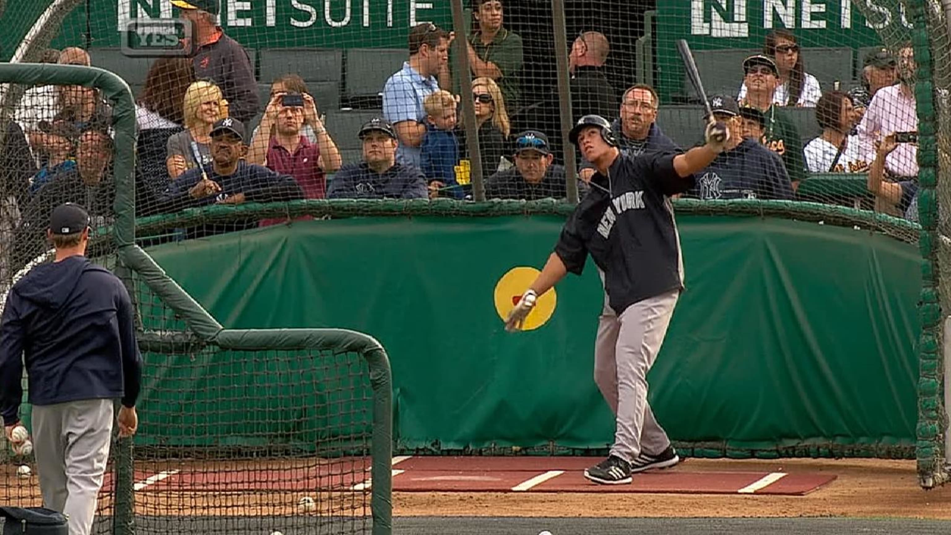 Nick Swisher's back representing the Yankees on MLB's Home Run Derby X