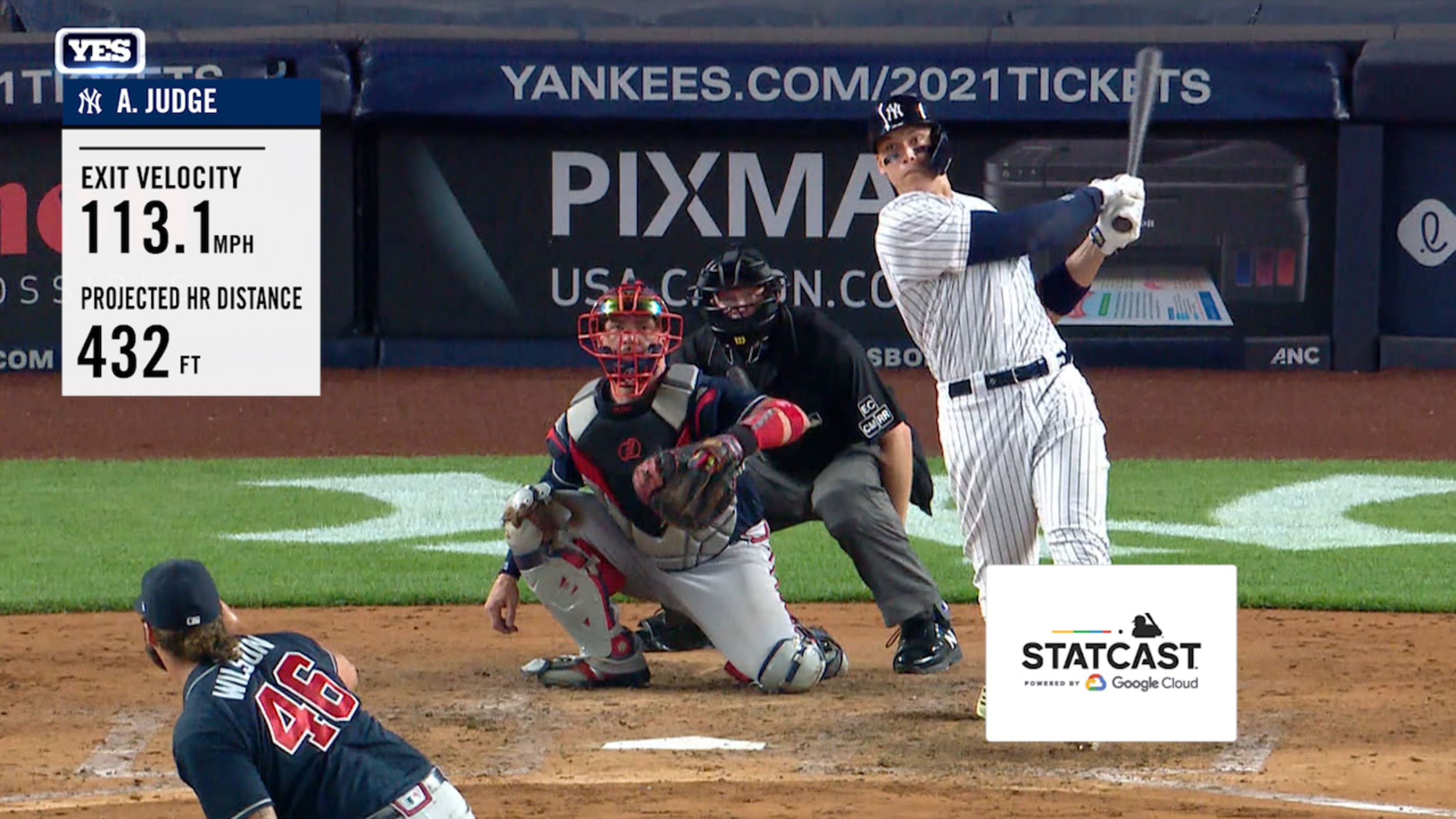 Aaron Judge jonronea a 113.1 mph 