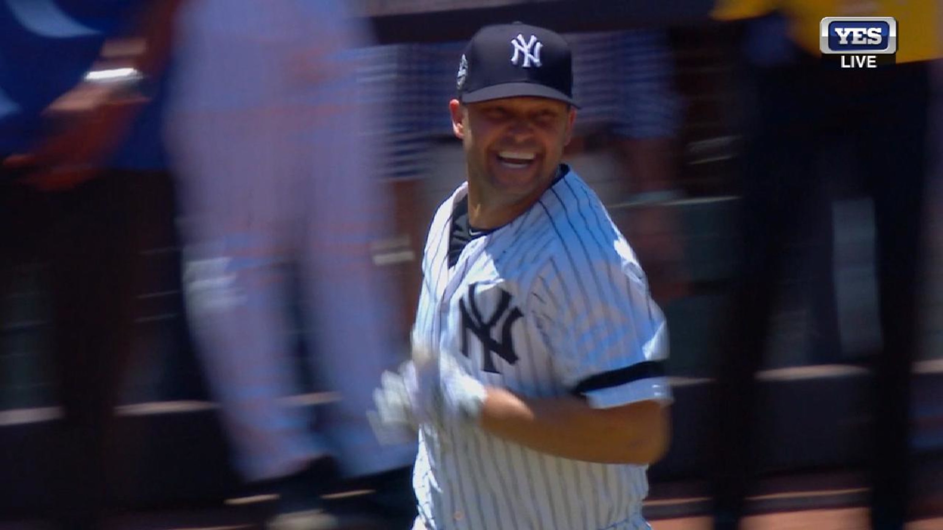 Nick Swisher blasted a second-deck homer in the Old-Timers' Day