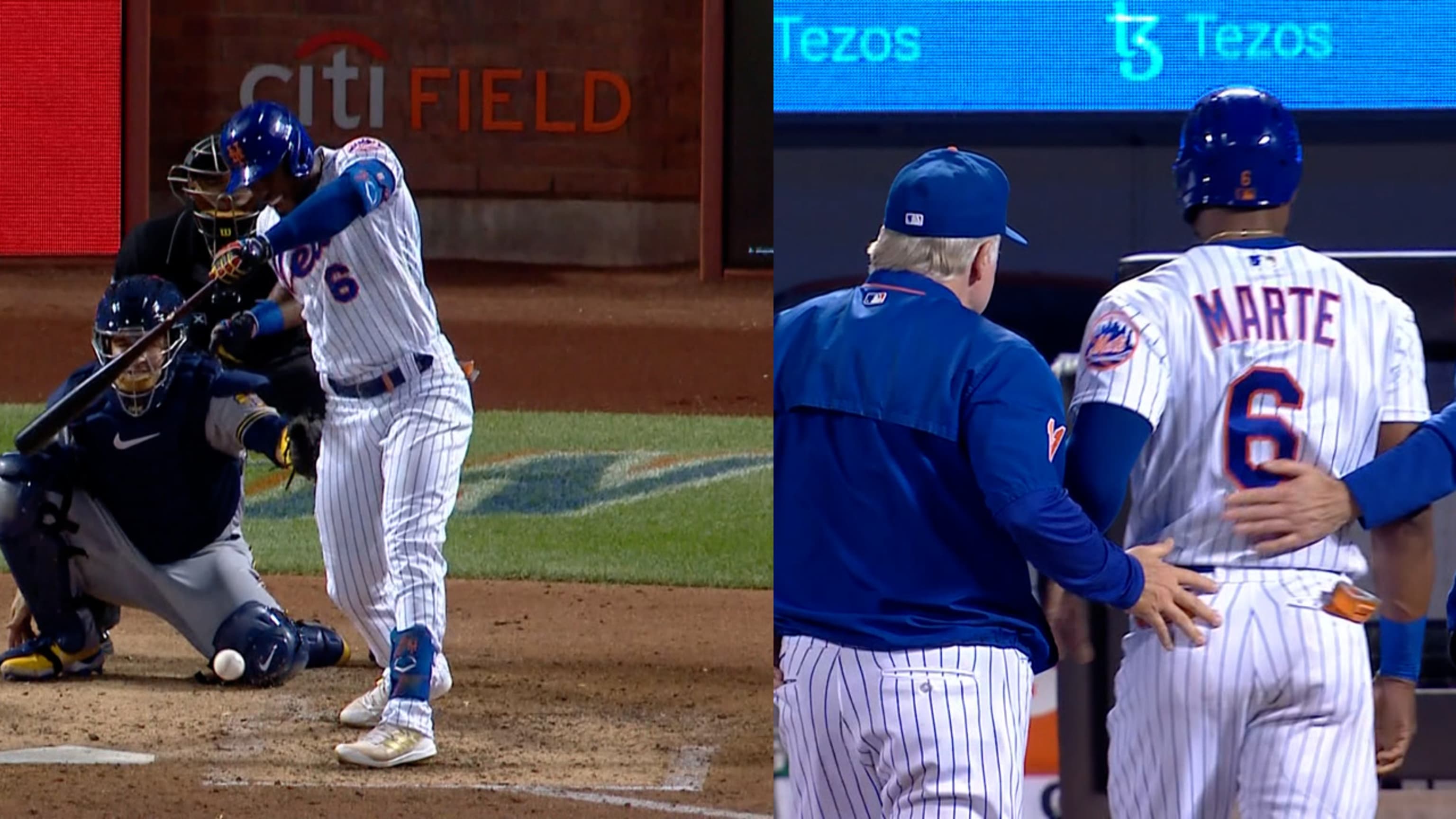 Starling Marte sale lesionado