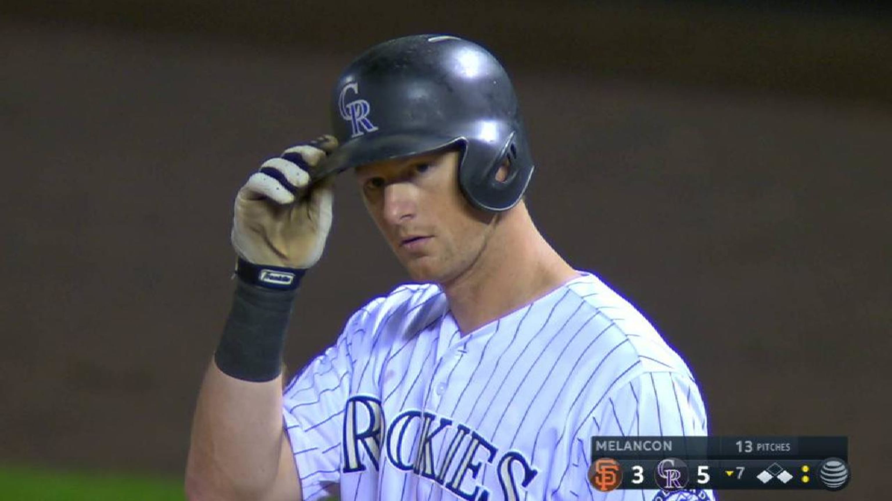 Trevor Story hit in head with pitch, remains in the game