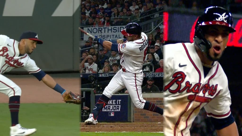 Rosario knocks four hits and makes a running grab | 10/17/2021 | Atlanta Braves