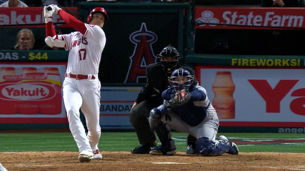 SHOHEI OHTANI 1ST HOME GAME WITH MULTIPLE HRs MLB GAME USED DUGOUT