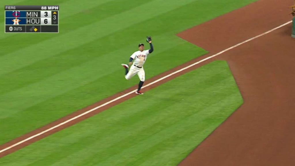 Springer's running catch