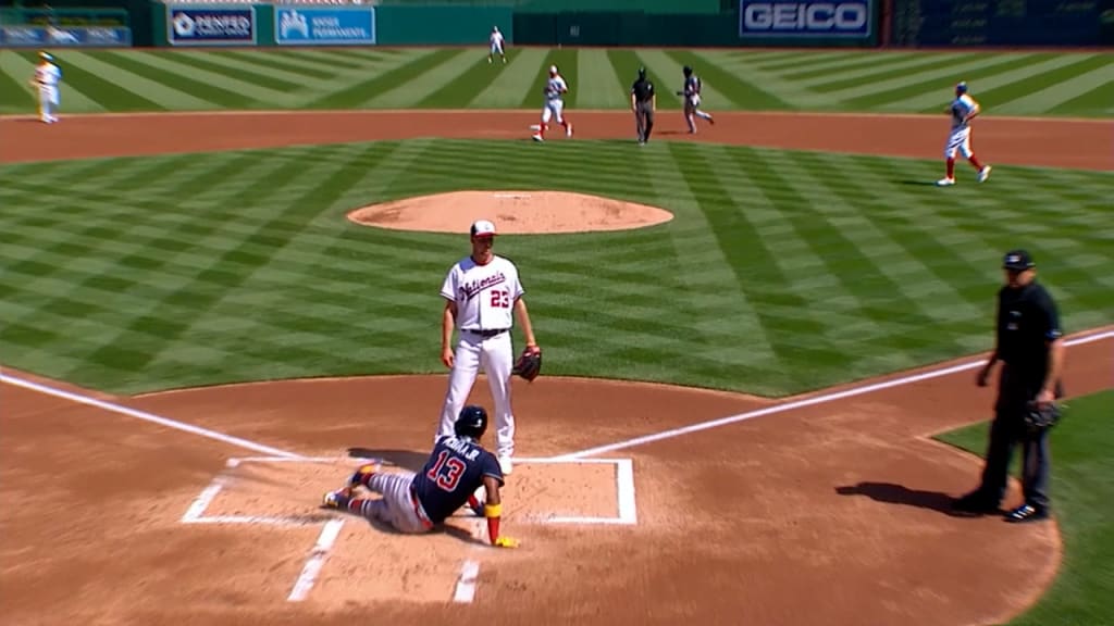 Acuna Jr Scores On Wild Pitch 04 07 21 Atlanta Braves