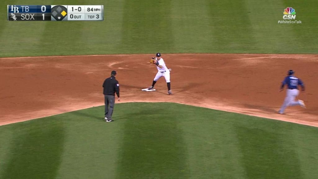 Logan Forsythe grounds into a double play, third baseman Todd Frazier to second baseman Carlos Sanchez to first baseman Jose Abreu.   Bobby Wilson out at 2nd.