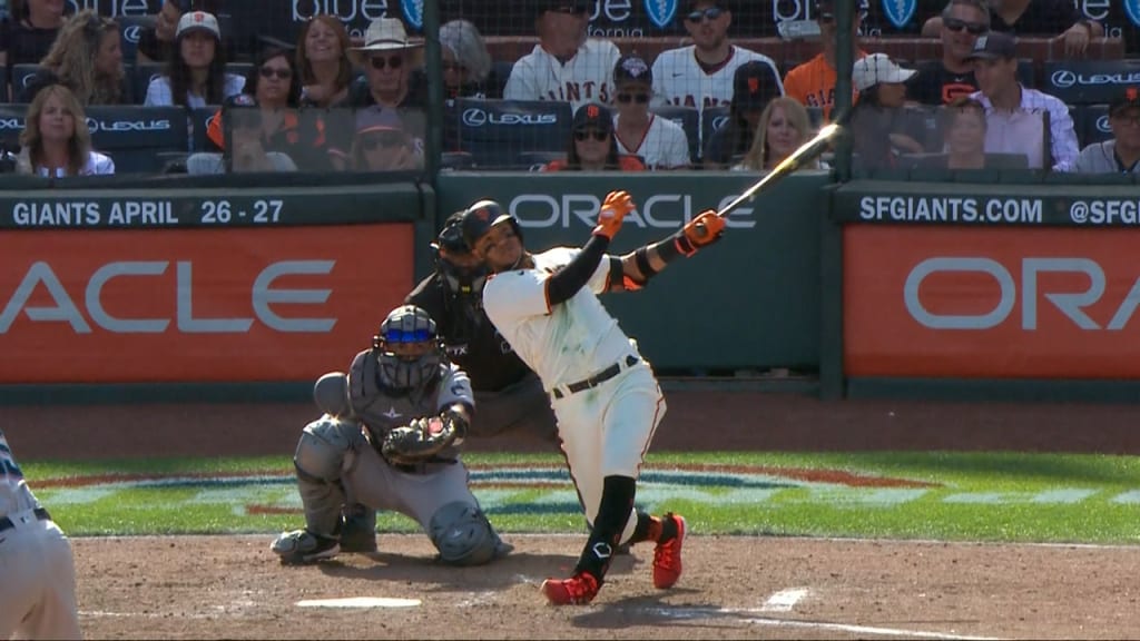 Thairo Estrada of the San Francisco Giants before a game against