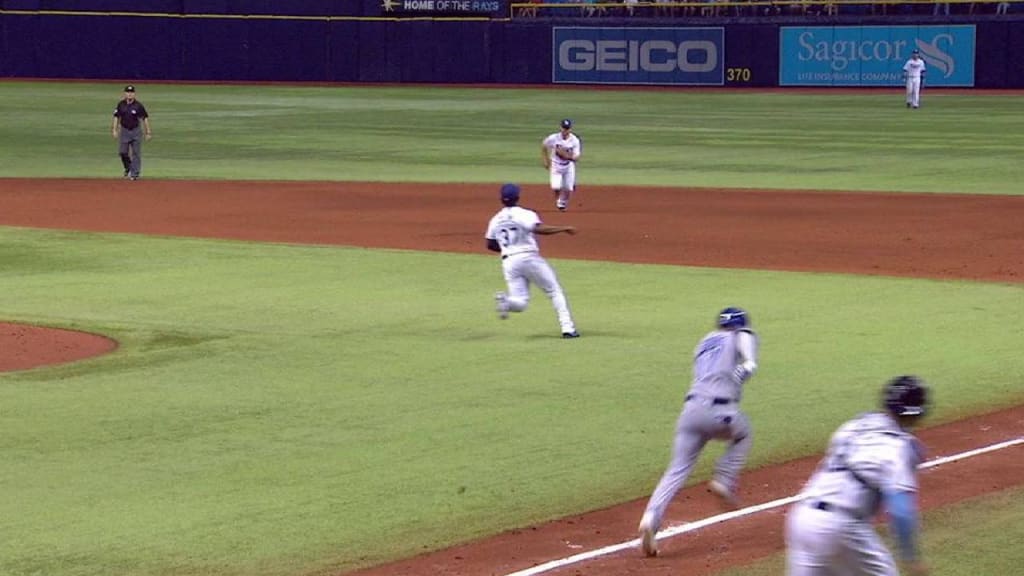 Steve Pearce remains in the game as the first baseman.