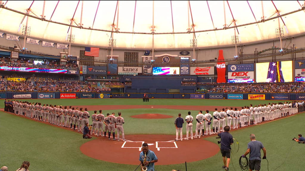 BK Jackson plays national anthem