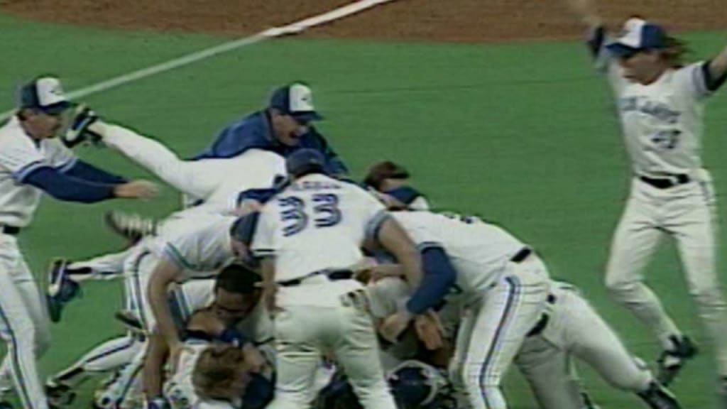 Joe Carter, Dave Stieb celebrate 1992 World Series team