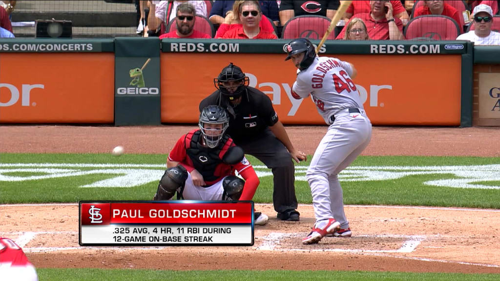 Paul Goldschmidt's on-base streak, 08/17/2022