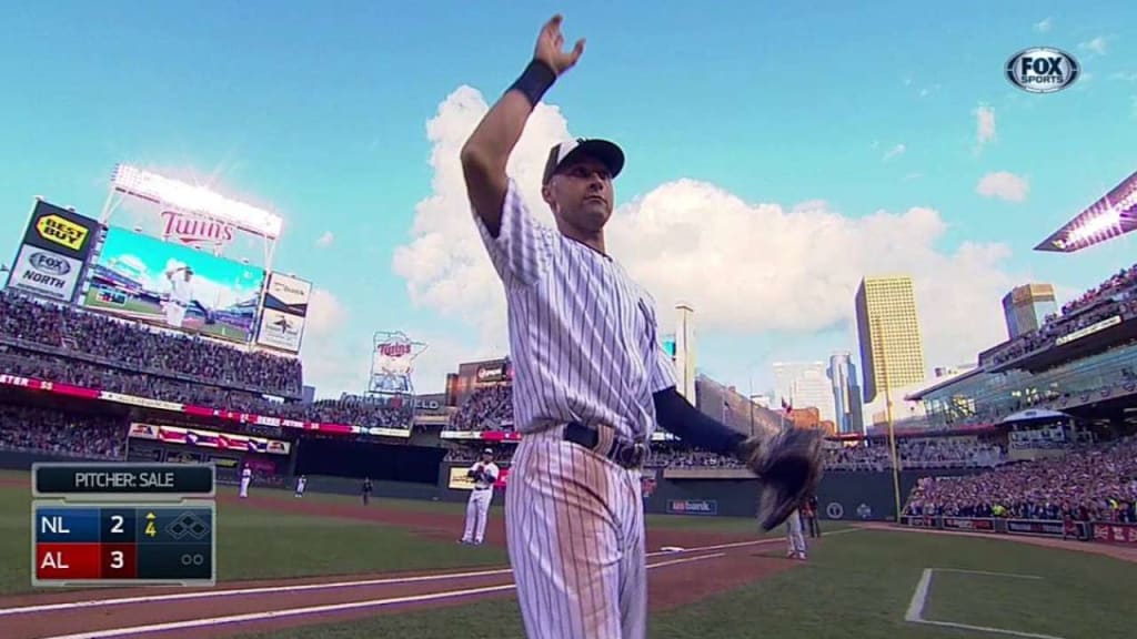 Jeter exits final All-Star Game to a standing ovation in 2014 