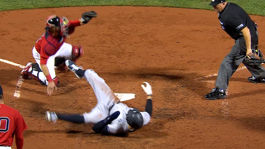 Red Sox fans had reactions to 'mountain of a man' Aaron Judge diving into  the stands for a catch