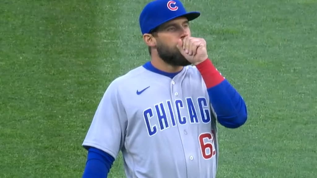 Kris Bryant of the Chicago Cubs prepares for a game against the