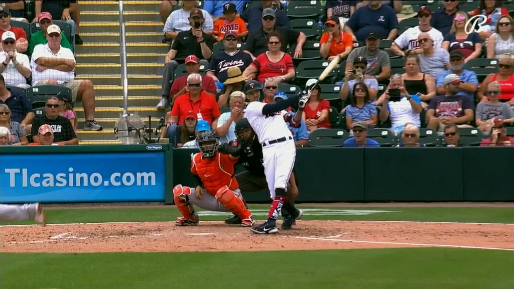 Twins' Carlos Correa hits an RBI double against his former team to