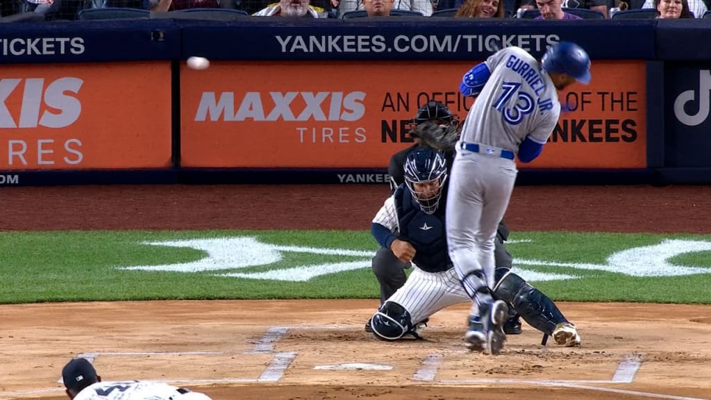 Lourdes Gurriel Jr. takes in the game from the best seat in the