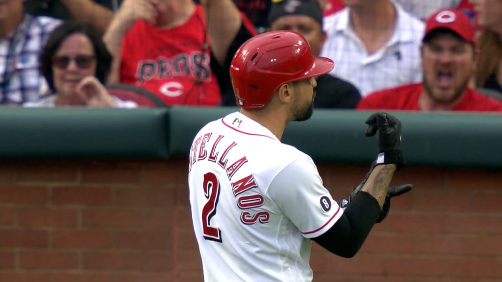 Nick Castellanos is back in the Reds' dugout. He was hit on the wrist by a  pitch in the 3rd inning and consequently left the game between…
