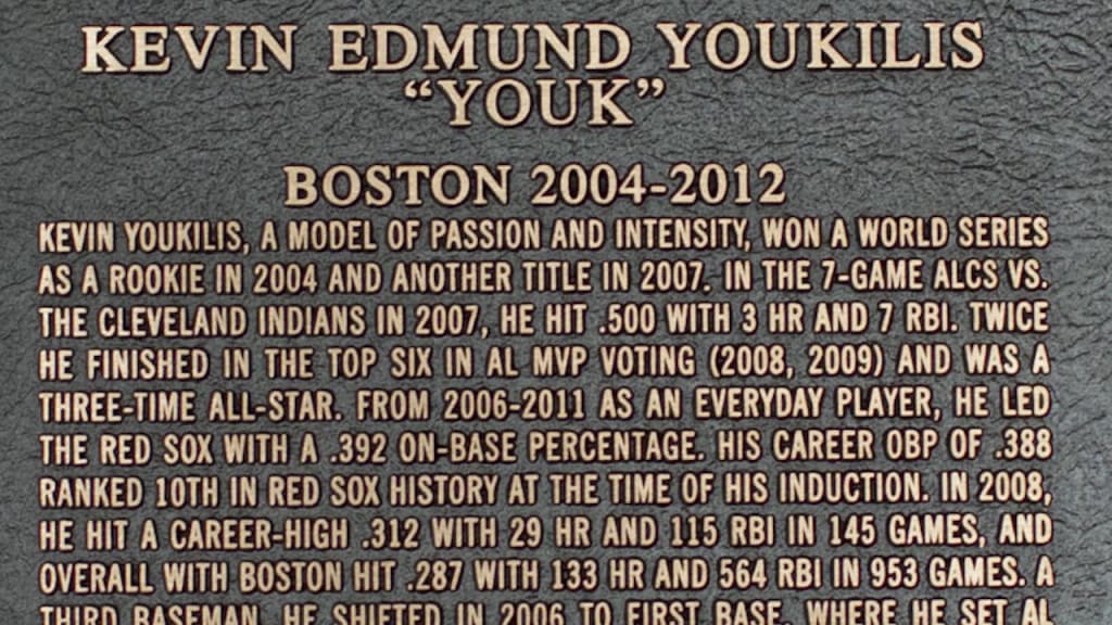 With Kevin Youkilis set to enter the Red Sox Hall of Fame, will