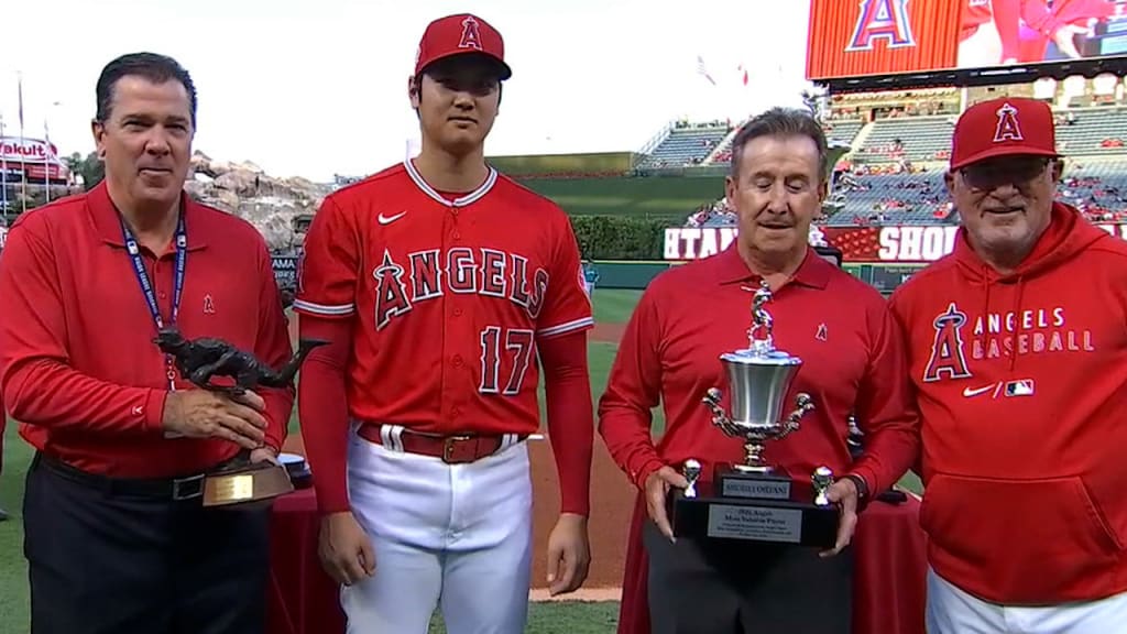 Shohei Ohtani MVP Shirt Los Angeles Angels Stadium Give Away T