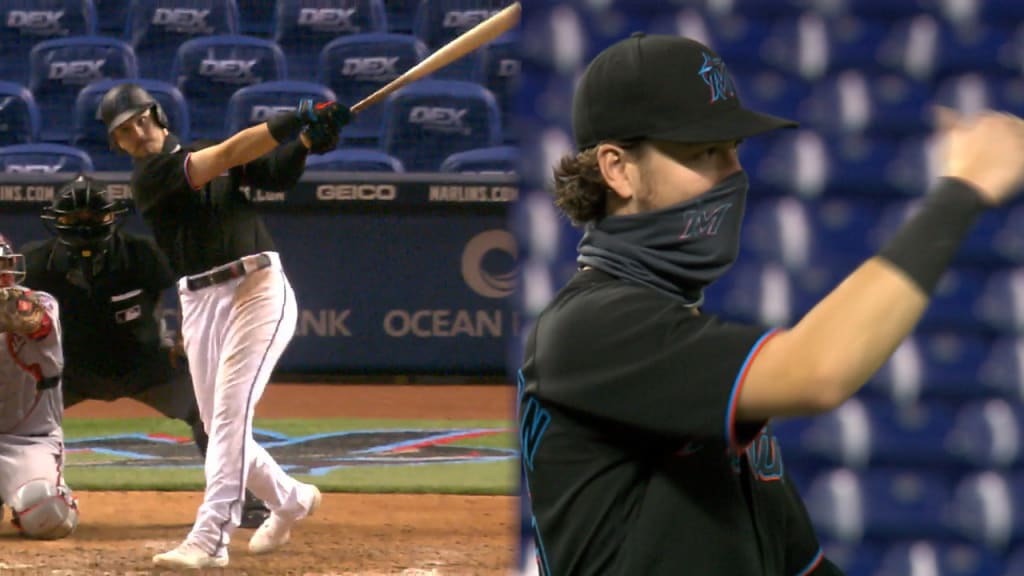 Brian Anderson of the Miami Marlins bats against the Toronto Blue