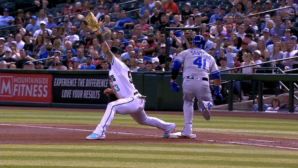 Seattle Mariners' Carlos Santana (41) bats against the Detroit