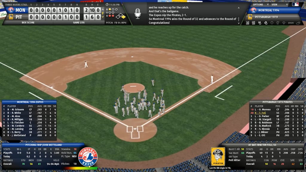 R32 1994 Expos Vs 1979 Pirates 05 27 Baltimore Orioles