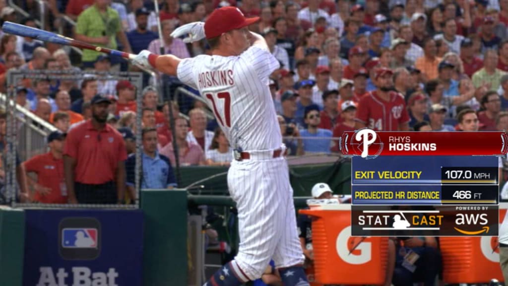 HRD Rd2: Statcast measures Hoskins' 466-ft. dinger | 07/17/2018 