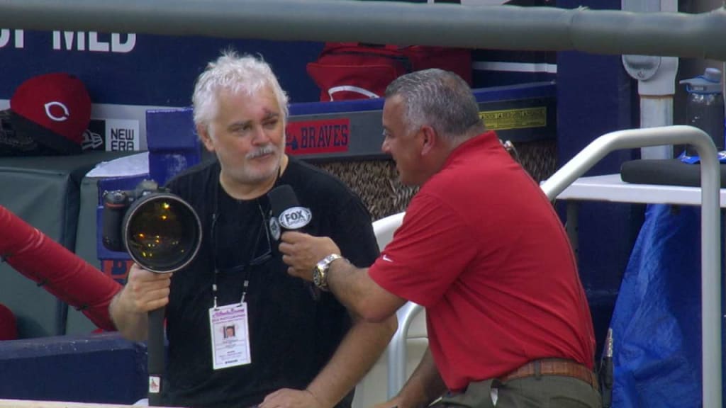 Cameraman narrowly avoids getting hit by foul ball (video)