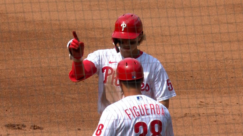 BRYSON STOTT RBI SINGLE!!!!! 1-0 PHILLIES #Phillies #MLB