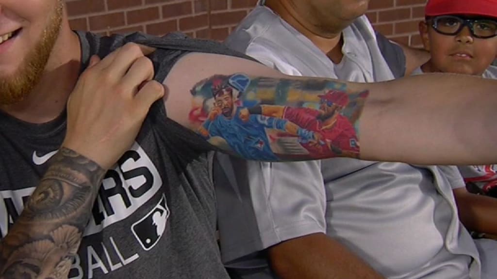 Rangers fan shows off amazing Odor-Bautista Tattoo ' The Scoop