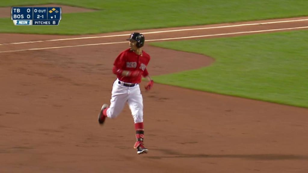 MOOKIE BETTS, Red Sox rookie center fielder hits a three run homer - Gold  Medal Impressions