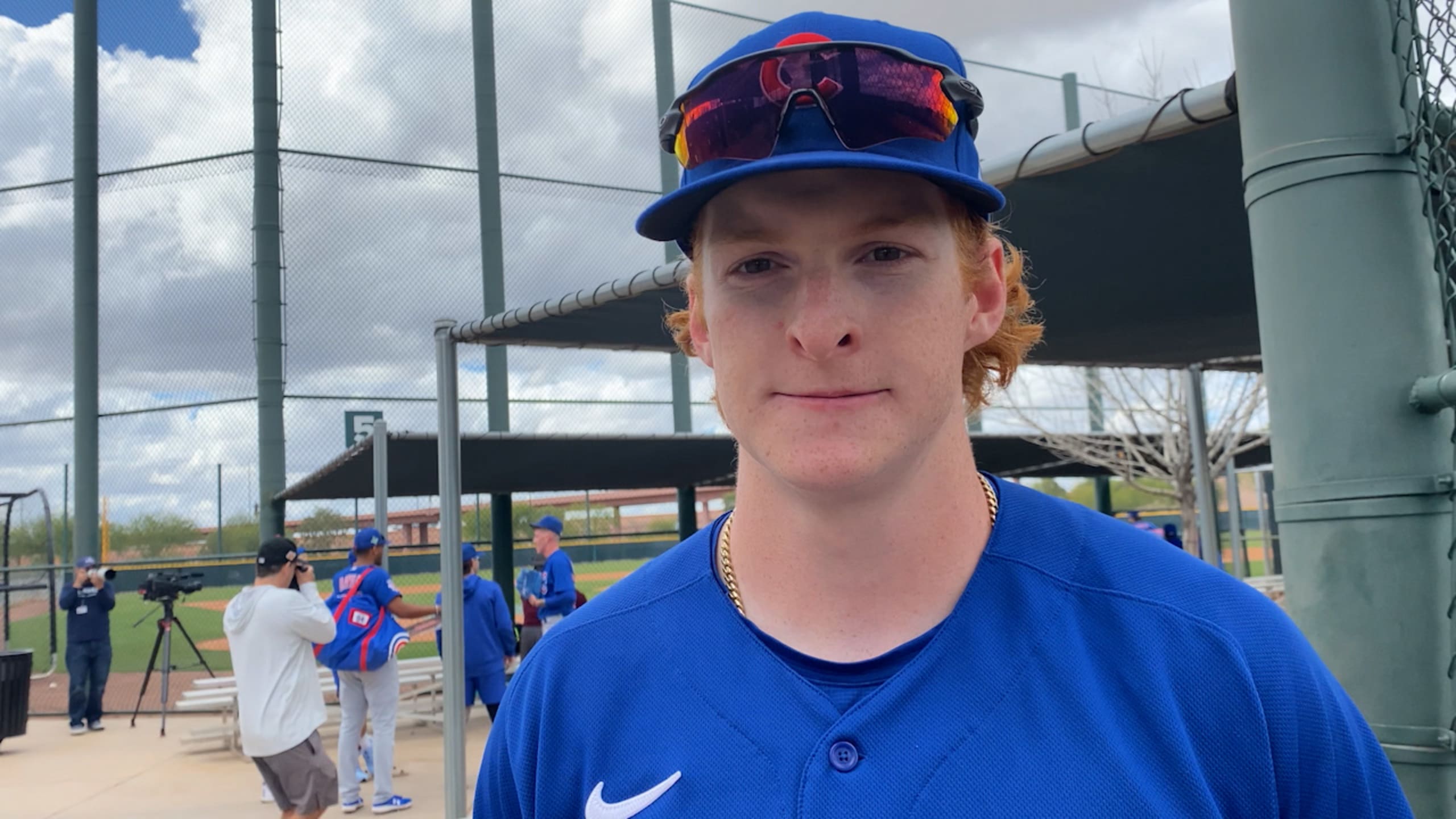 Owen Caissie on Cubs minicamp