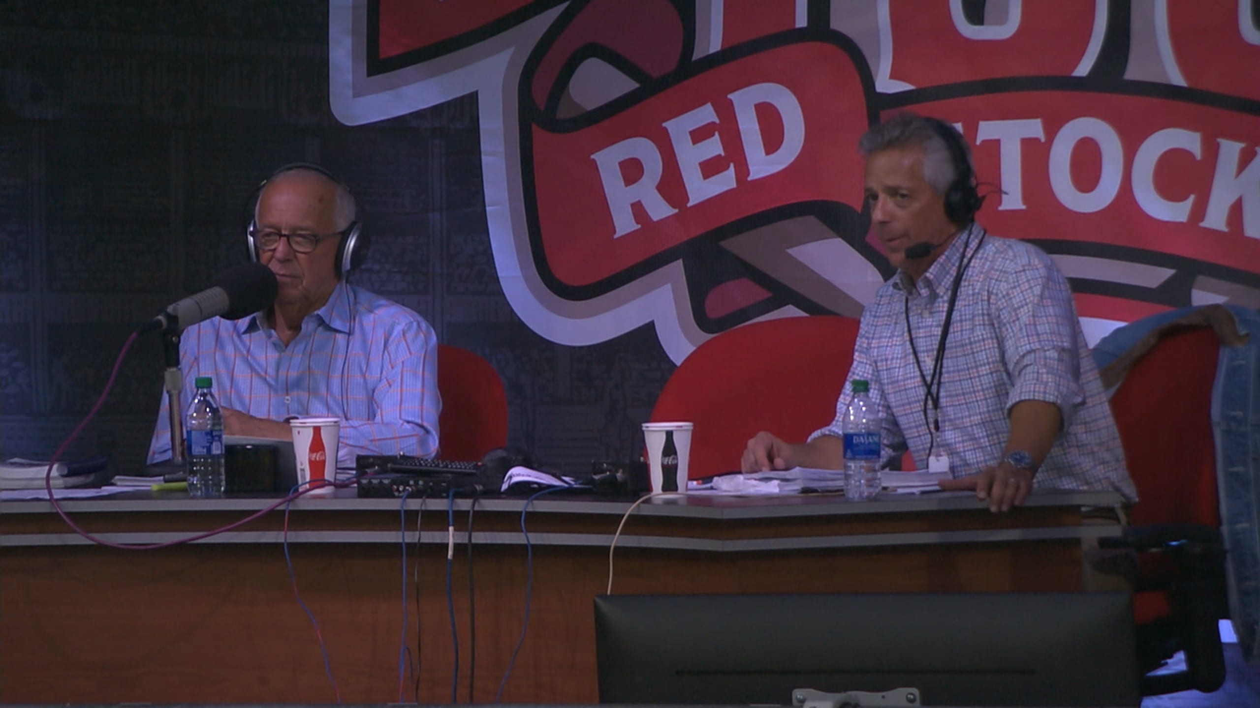 Marty Brennaman was joined by his son Thom, Bob Uecker in his