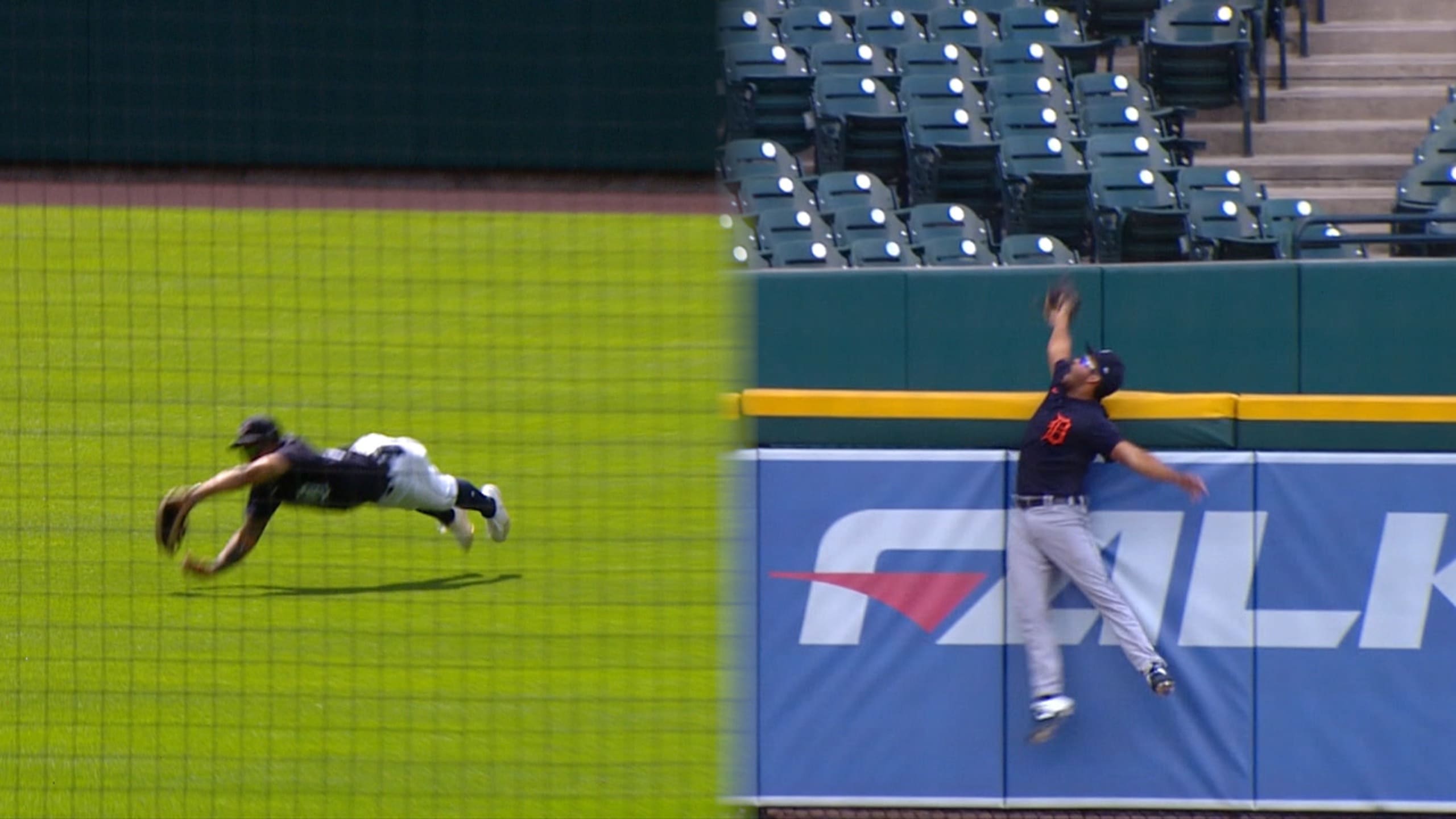 Tigers' great outfield catches