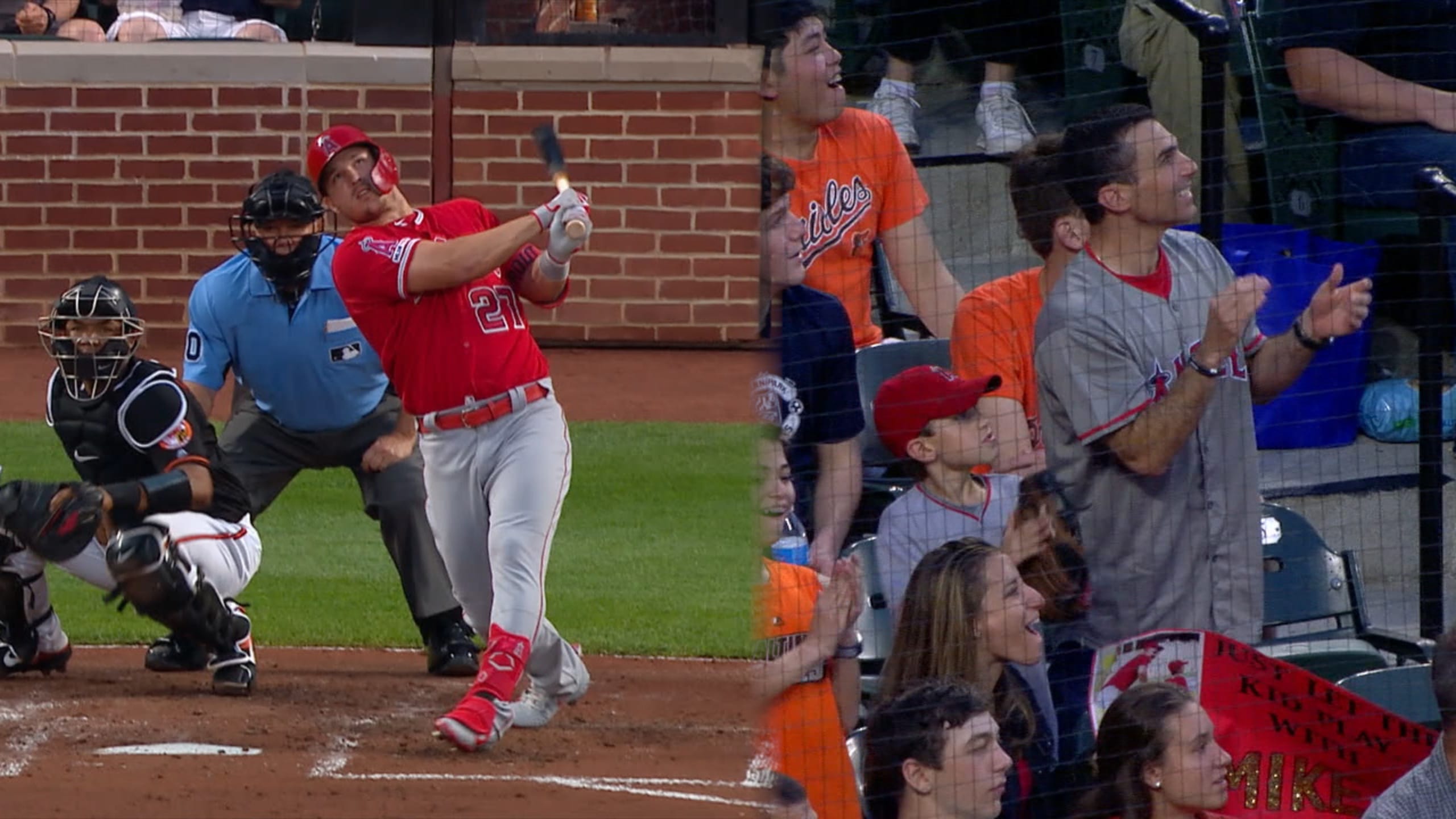 Angels fan catches Trout home run in fishing net — VIDEO