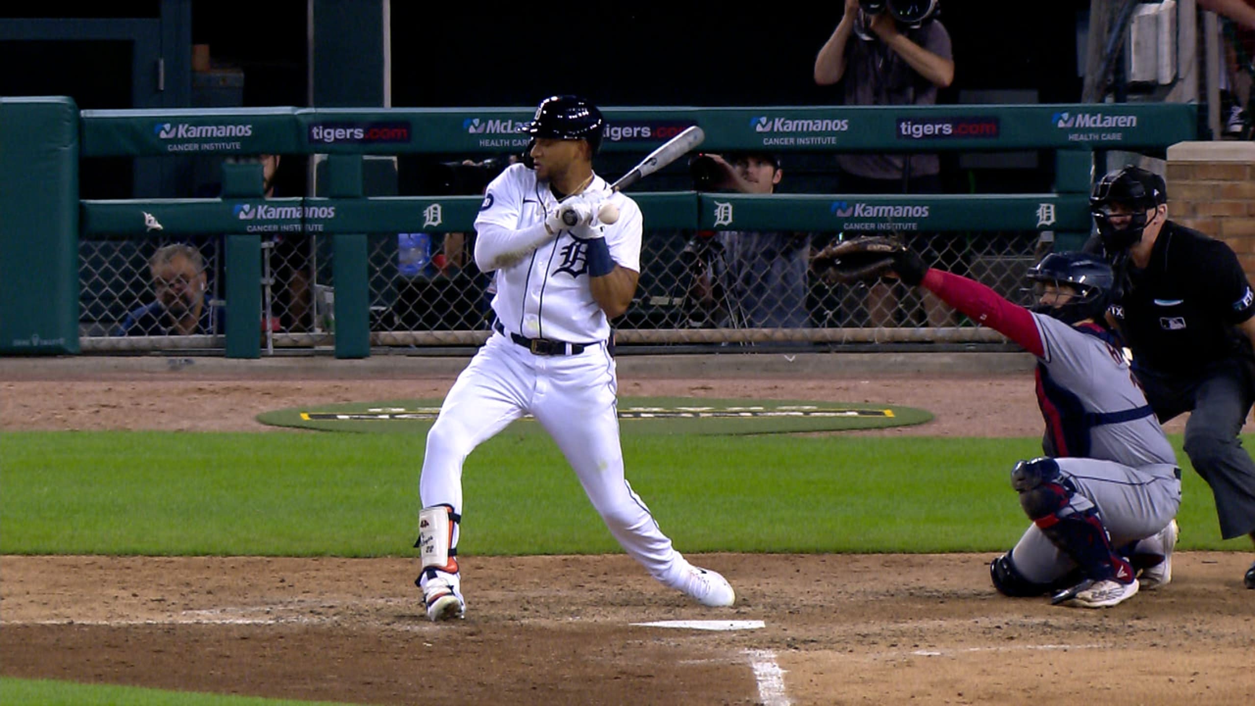 Victor Reyes is HBP on review