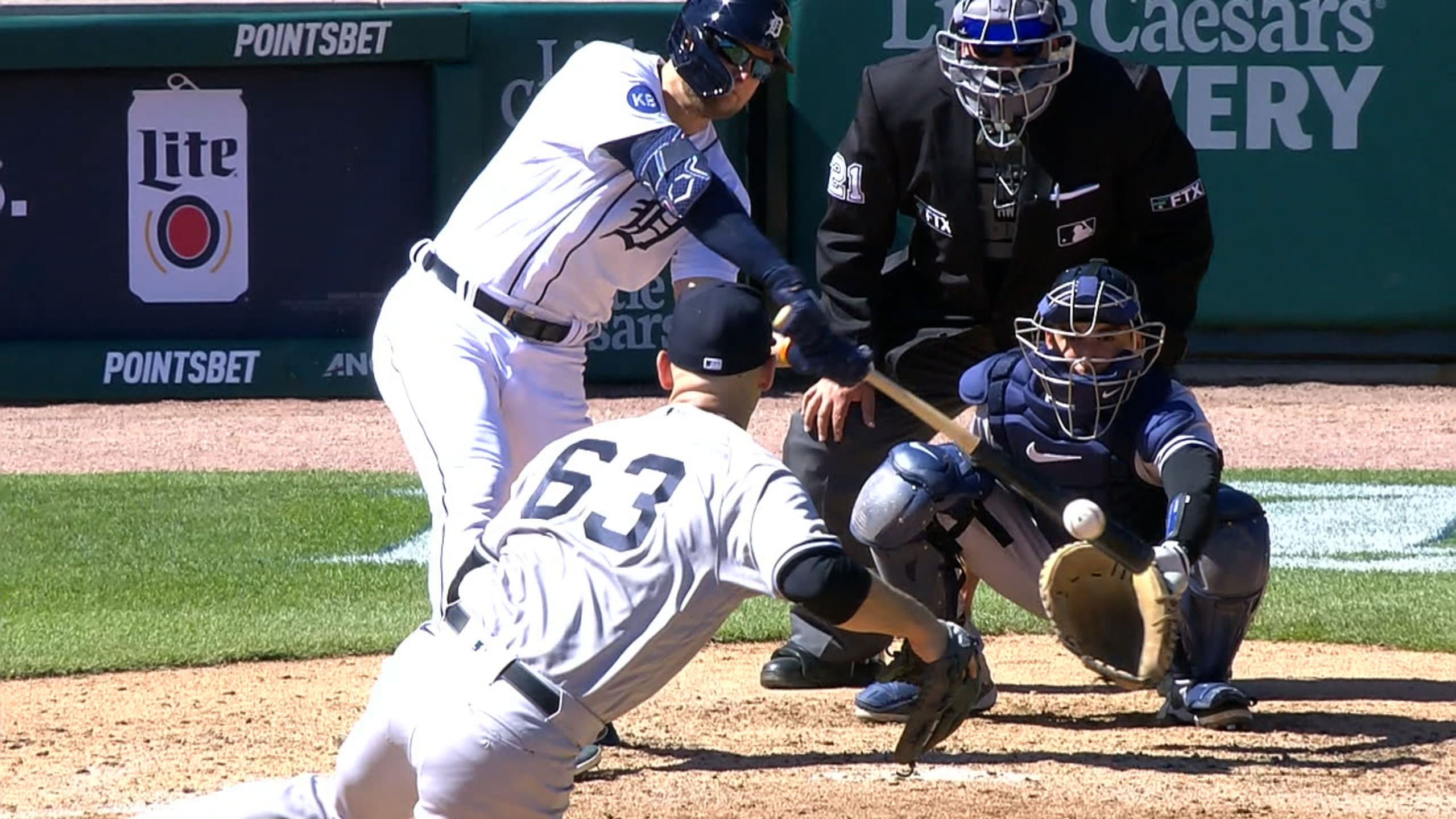 The uncle of Detroit Tigers' Miguel Cabrera, Jose Torres, watches