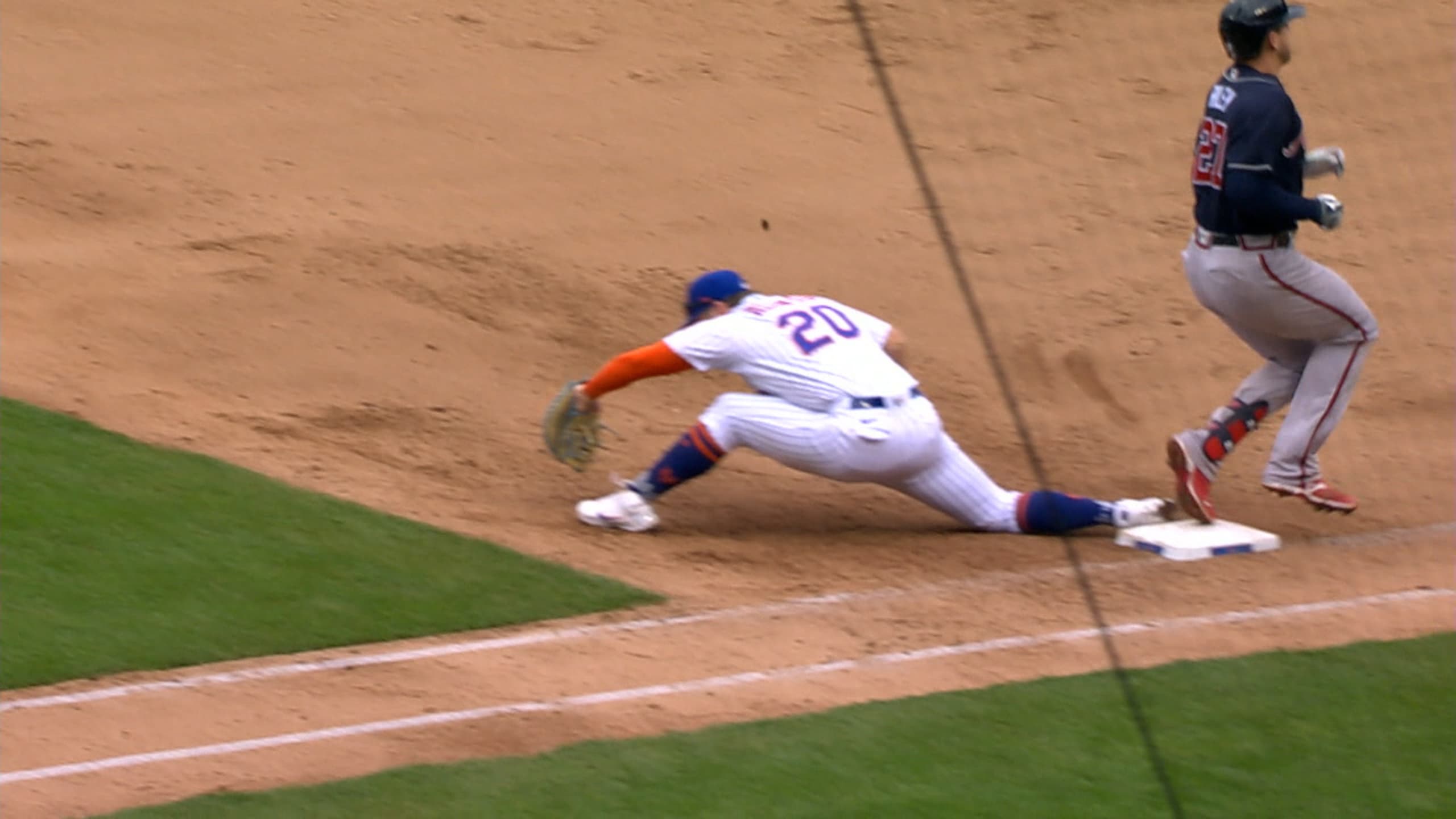 Riley safe at first after review