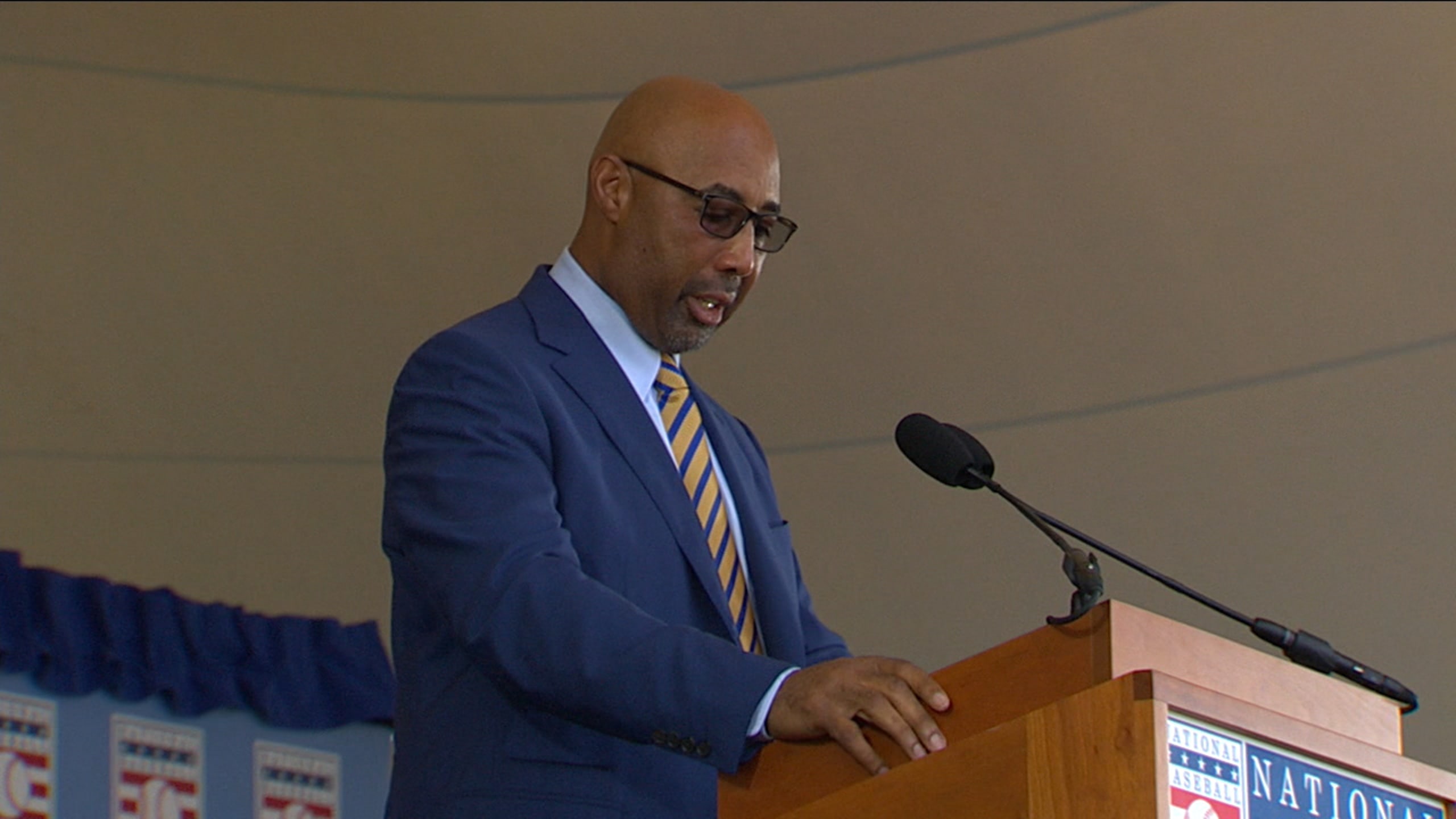 2019 MLB Cooperstown Induction Ceremony - Mariano Rivera, Roy Halladay,  Edgar Martinez, Harold Baines, Lee Smith inducted into Baseball Hall of Fame  Stock Photo - Alamy