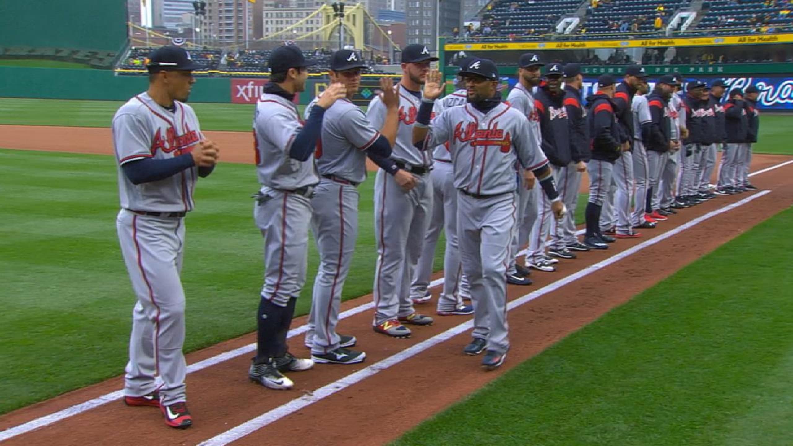 Braves' lineup gets introduced