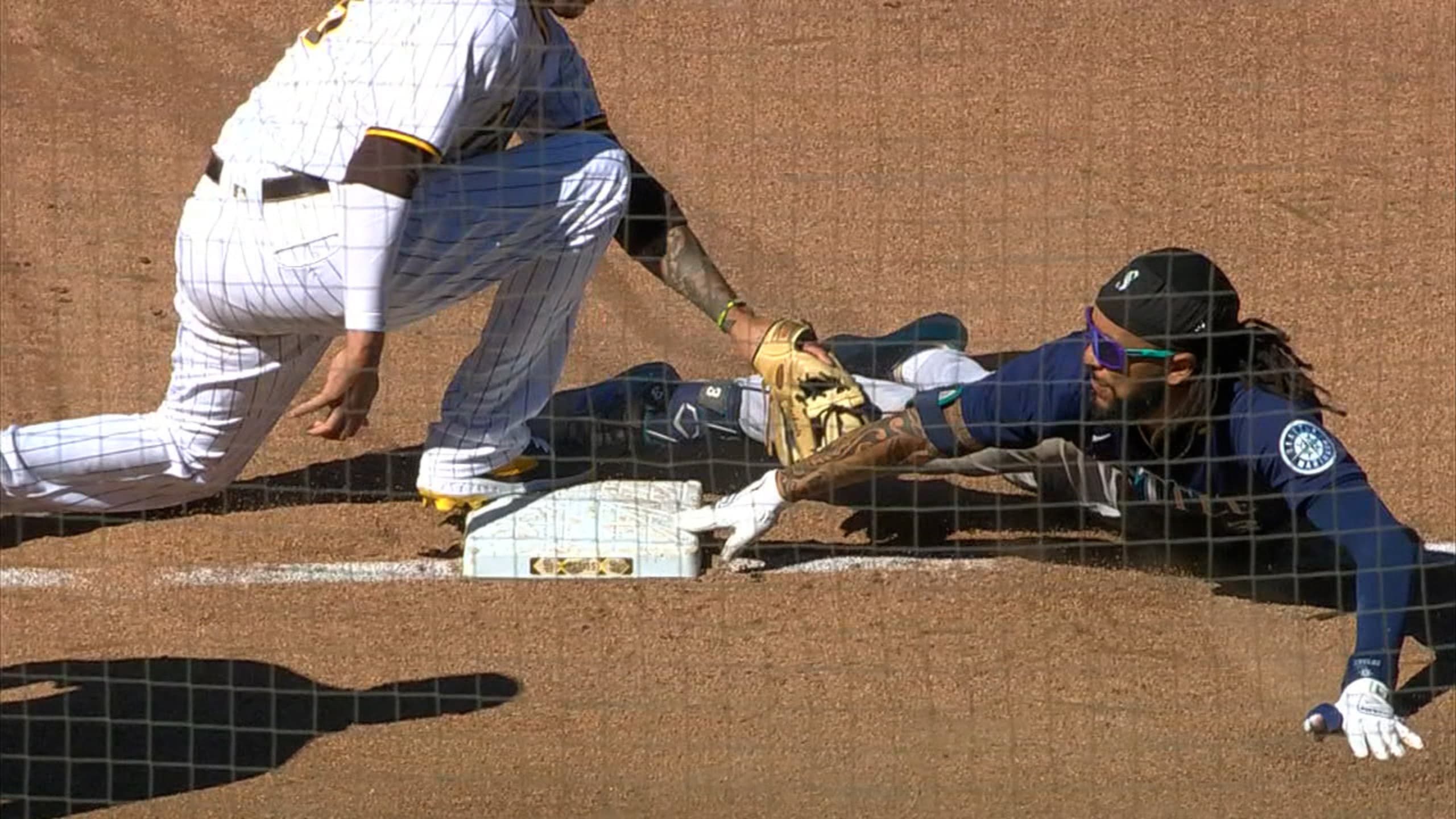 Crawford safe at third stands