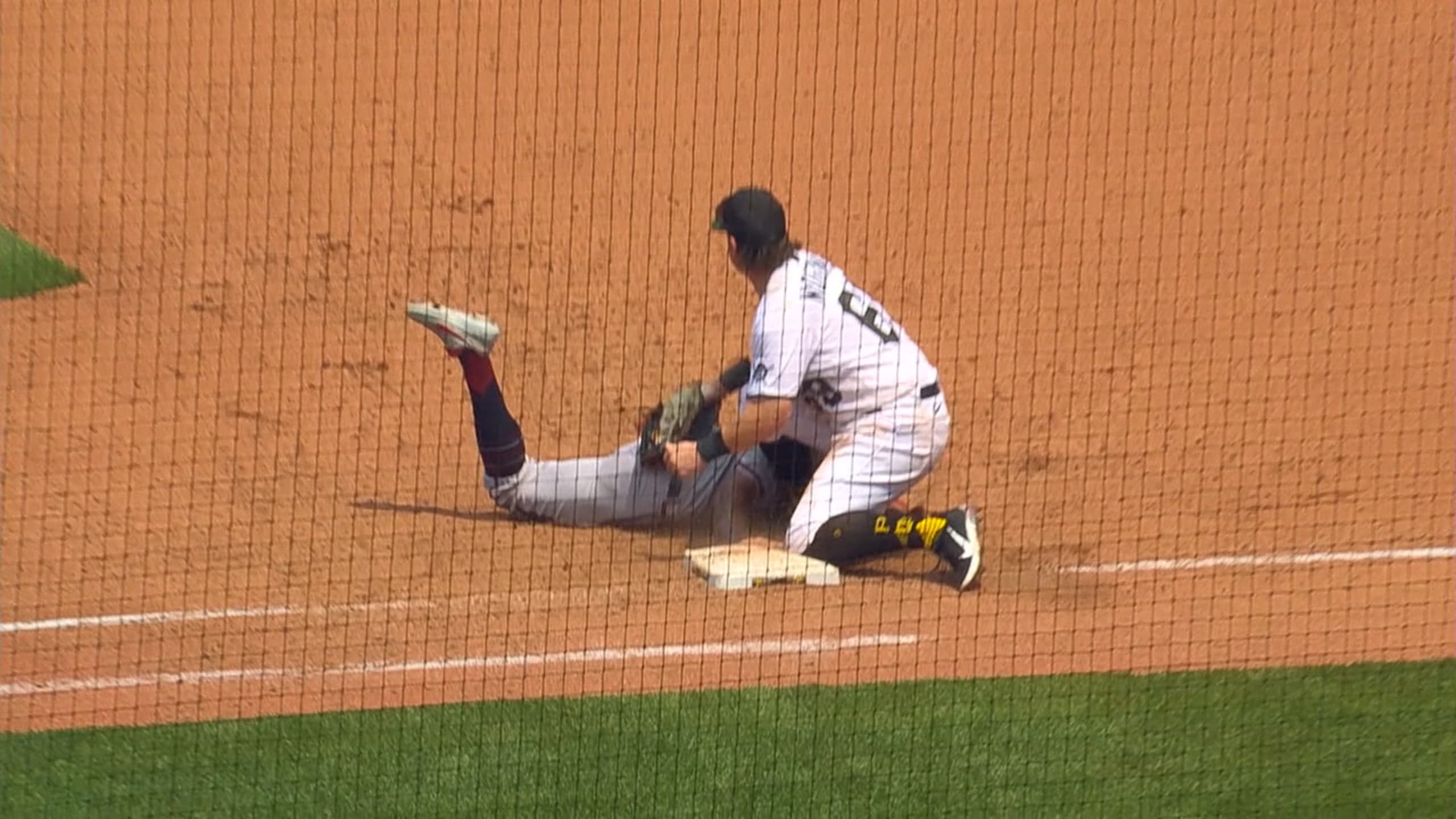 Pickoff at first base overturned