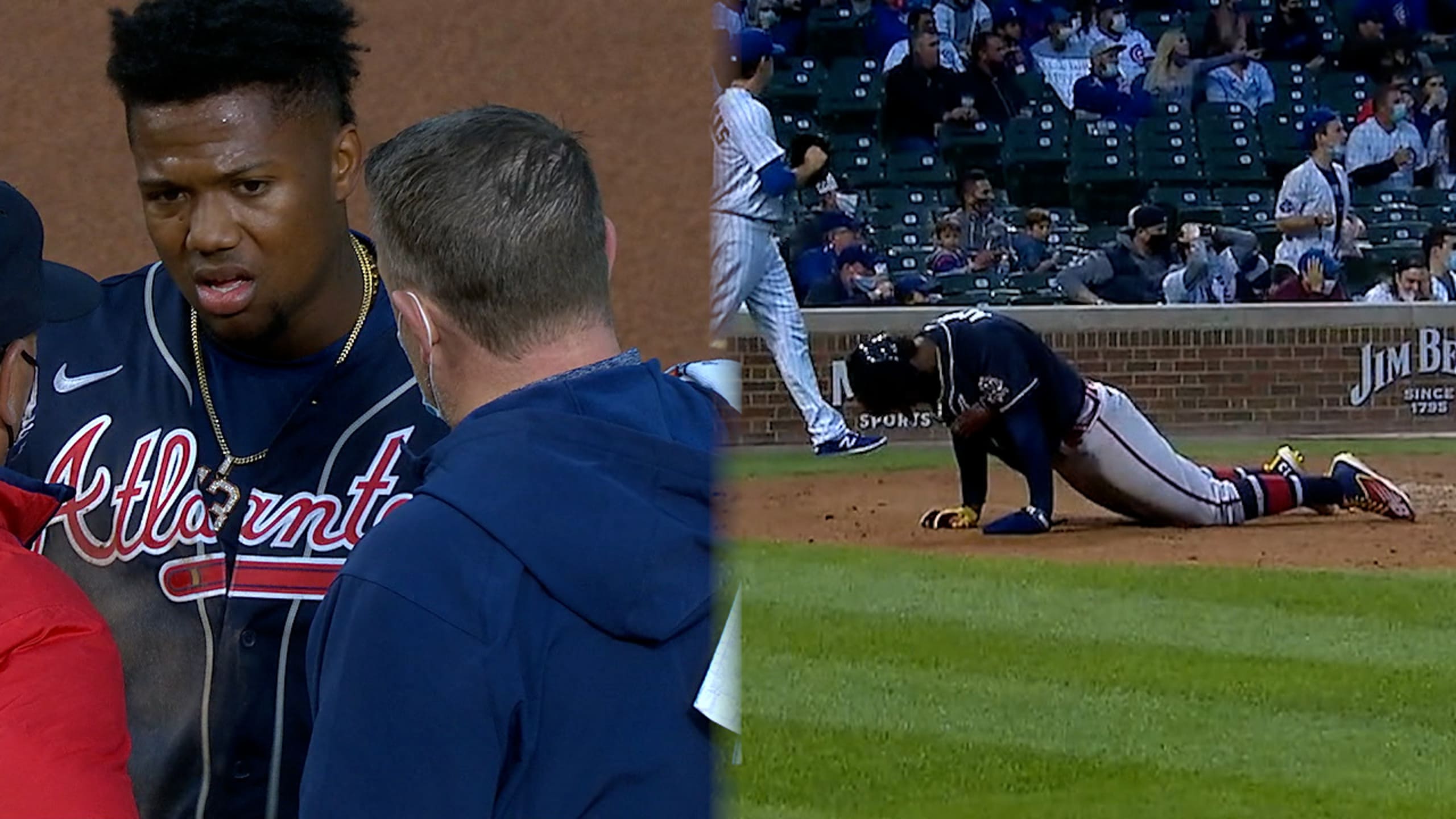 Cubs announcers rip Braves over 'absurd' play stoppage for Ronald Acuña Jr.  after historic moment