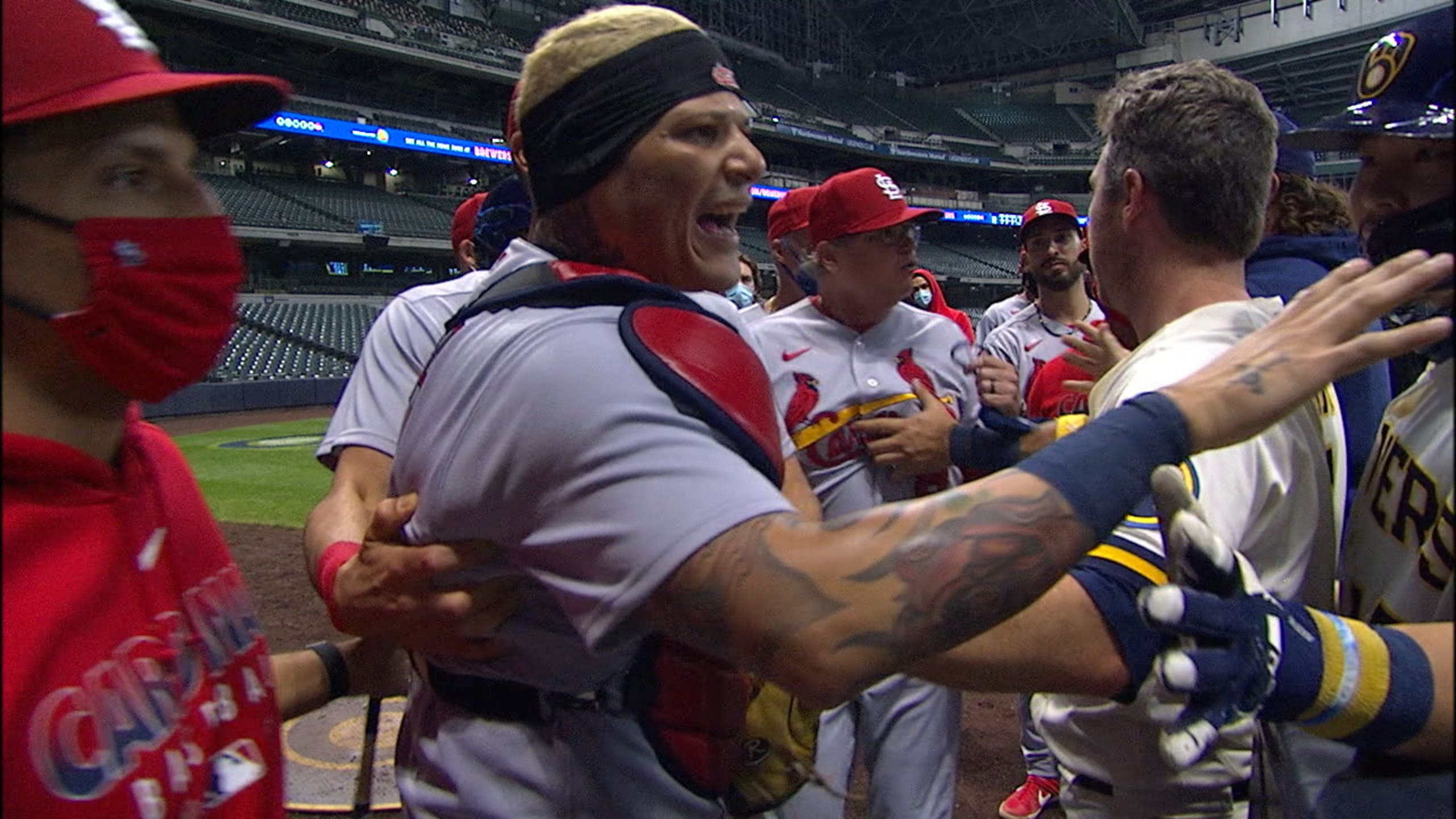 Brewers campaign against Cardinals' Yadier Molina