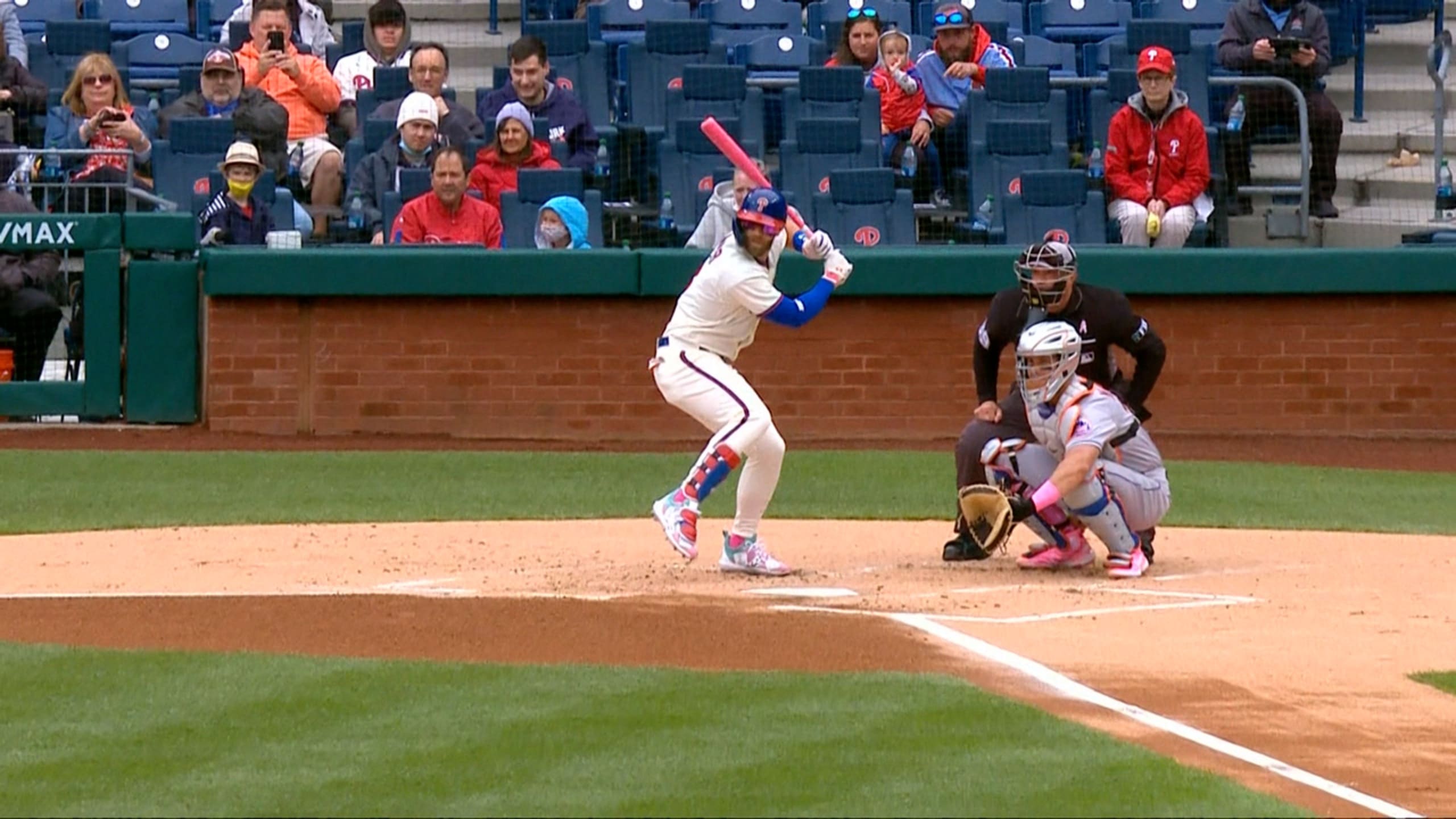 Baseball Mother's Day with bat and glove on pink Card