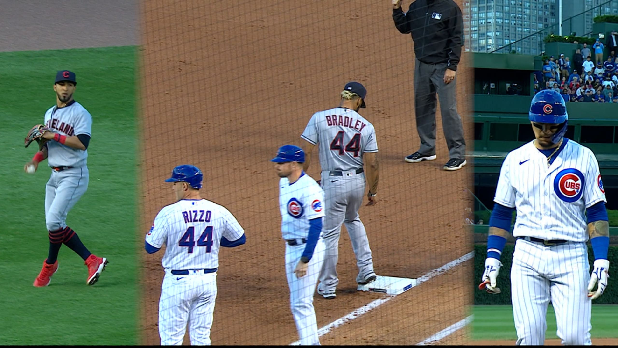 Mar 31, 2019: Chicago Cubs shortstop Javier Baez #9 jersey with the Chicago  Cubs logo at first base during an MLB game between the Chicago Cubs and the  Texas Rangers at Globe