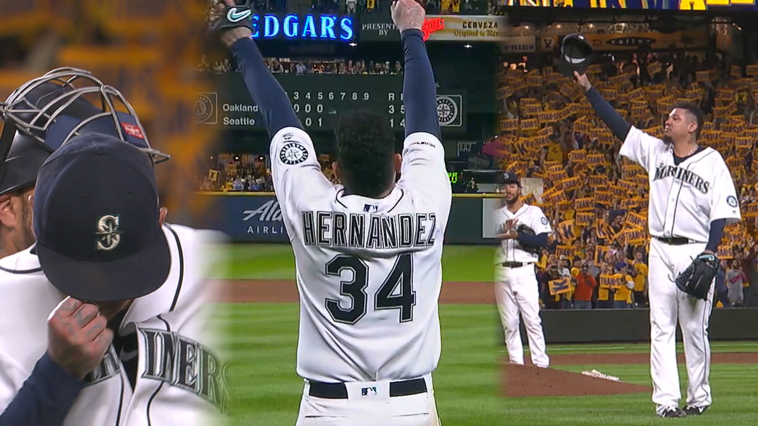 Felix Hernandez at Mariners 1st home playoffs in 21 years